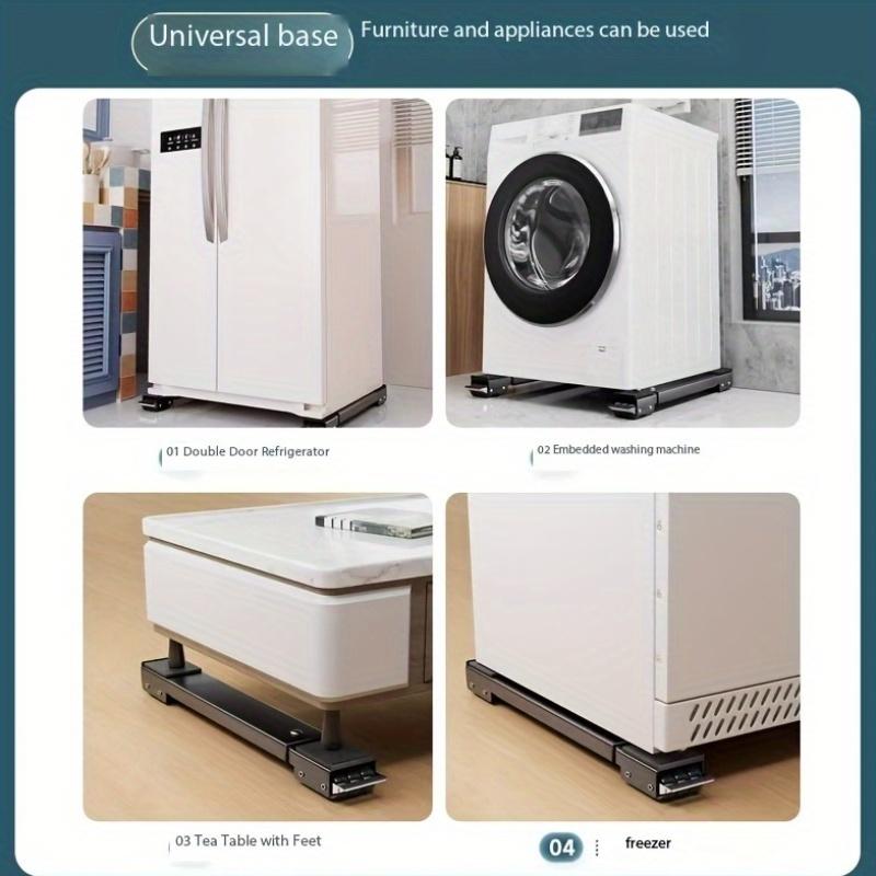 2 шт. Подставка для стиральной машины, тележка, ножки, подвижная, регулируемая, телескопическая, подставка для холодильника, колеса для сушилки, холодильника, бытовой техники