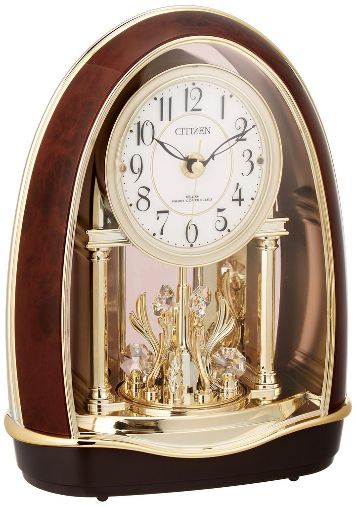 Часы настольные RHYTHM Citizen радиочасы аналоговые мелодия на каждый час 12 песен коричневый CITIZEN Pal Dream R414 4RN414-023
