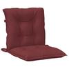 Low Back Chair Cushions 6 pcs Melange Burgundy 100 x 50 x 7 cm Fabric