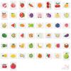 50Pcs/Set Wrapped Candy. Fruit Emoji PET Stickers Waterproof DIY Fashion Doodle Decals Stickers
