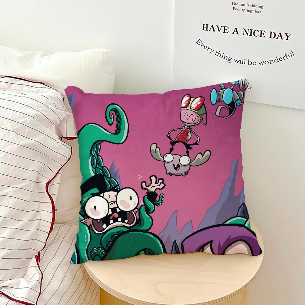 Наволочка с изображением мультяшного персонажа «Захватчик Зим» для дивана, гостиной, спальни, изголовья кровати, спинки, квадратная подушка для сна.