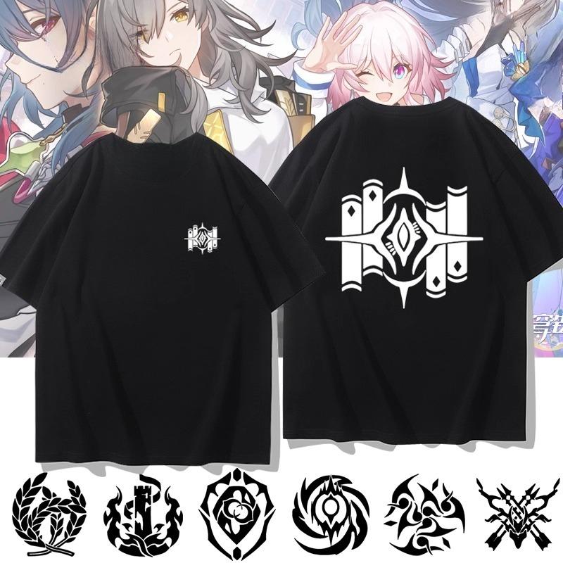 Honkai Star Rail Anime Shirt Kafka Themed Unisex Cotton Graphic Tshirts Otaku Gamer Fan Streetwear Apparel Camisa Clothes