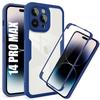 Case for iPhone 14 Pro Max (6.7 ") - E.F.CONNECTION - Full PC Rigid Transparent - Blue