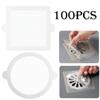 100 шт./набор Сетчатые наклейки-уловители волос для слива душа, для ванной, кухни, раковины, очиститель человеческих и домашних животных волос
