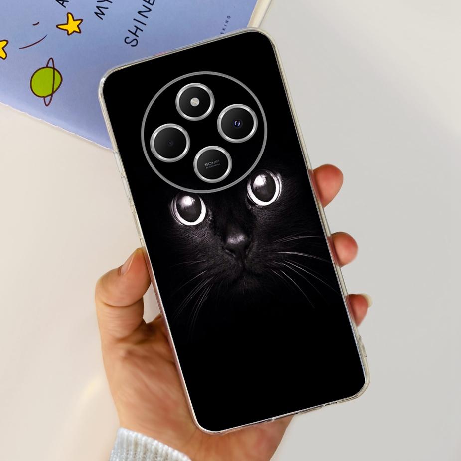 Чехол для Xiaomi Redmi 14C Милый Кот Бабочка Расписной Чехол Прозрачный Силиконовый Мягкий ТПУ Чехол для Телефона Для Xiaomi Redmi 14C Redmi14C Чехлы