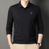 Polo Striped Men's Clothing Autumn Top Light Business Long Sleeved T-shirt