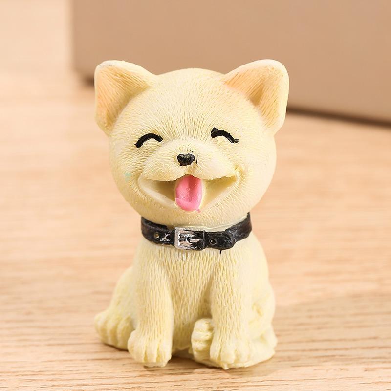 Four Color Puppy Resin Creative Simulation Cartoon Decoration