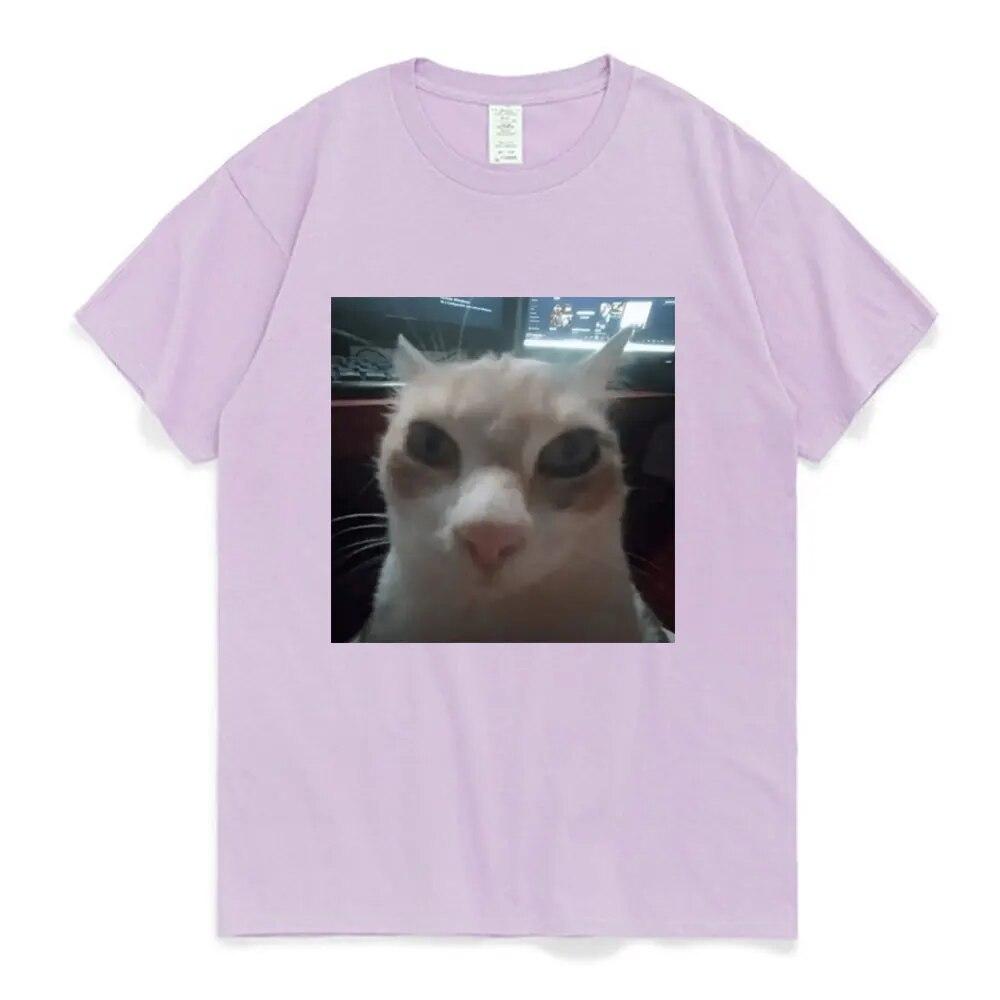 Funny El Gato Meme Sad Crying Cat Munchkin Kitty Meme Trendy Graphic T Shirt Unisex Women Harajuku Streetwear T-shirts Short Sleeve