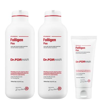 Dr.Fo Hair Polygen Plus Шампунь 500мл х 2Р+100мл, 1 набор Корейский уход за волосами