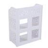 3 Tiers White Hollow Out Shoe Rack Stand Storage Organiser Shelf 60cm