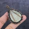 Подвеска из натурального лунного камня ручной работы из медной проволоки 2,56 дюйма s1b43