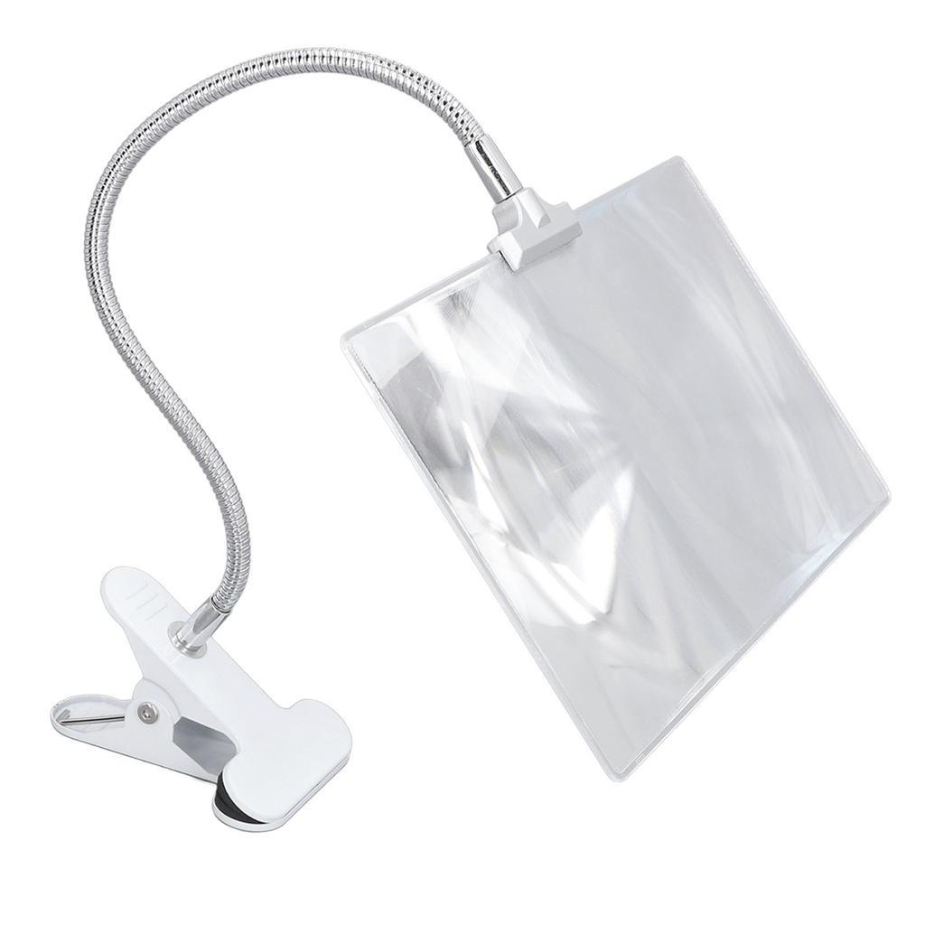 4X Большая лупа для чтения во весь лист с гибким гусиным горлом для пожилых