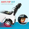 2-in-1 Slide Car, Removable Canopy, Lights, Music, Horn, Plastic and Metal, 96 x 39 x 90 cm, White/Black