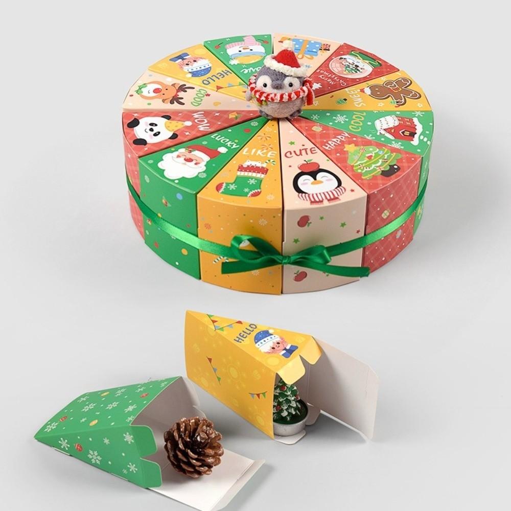 12pcs Christmas Present Box Handmade Xmas Wreath Boxes New Advent Calendar Holiday Decor