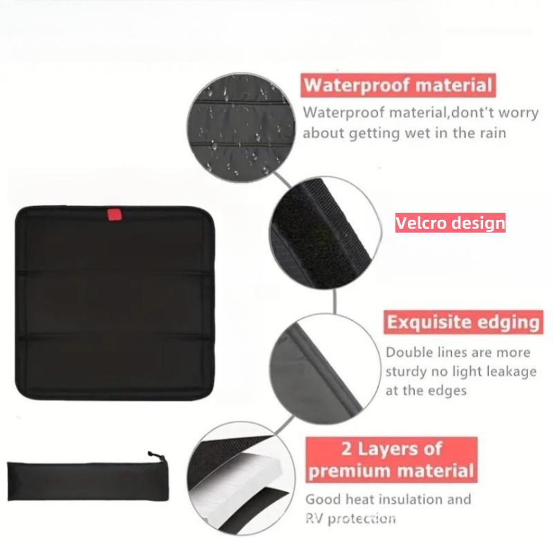 For RV Sunroof Sunshade Foldable RV Roof Cooling Pad Aluminum Film Reflective Sunshade Waterproof Dustproof Blackout Curtains