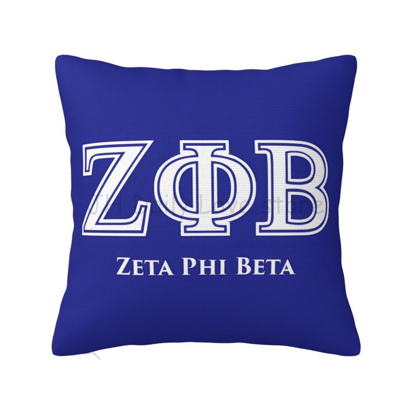 Zeta Phi Beta Print Pillow Cover Cushion Cover for Home Office Car Soft Cozy Polyester Pillow Case Throw Pillowcase x Inch
