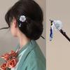 Disk Hair For Ladies Hair Accessories Flower Hair Sticks Wooden Hair Fork Chinese Style Hairpin