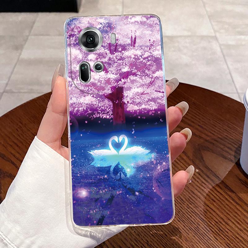 Чехол для Oppo Reno 11 5G Reno11 Pro 5G Capa Прозрачный силиконовый чехол Для Reno10 Pro Plus Reno 10 Pro+ Мягкая ТПУ крышка Милые чехлы с котиками