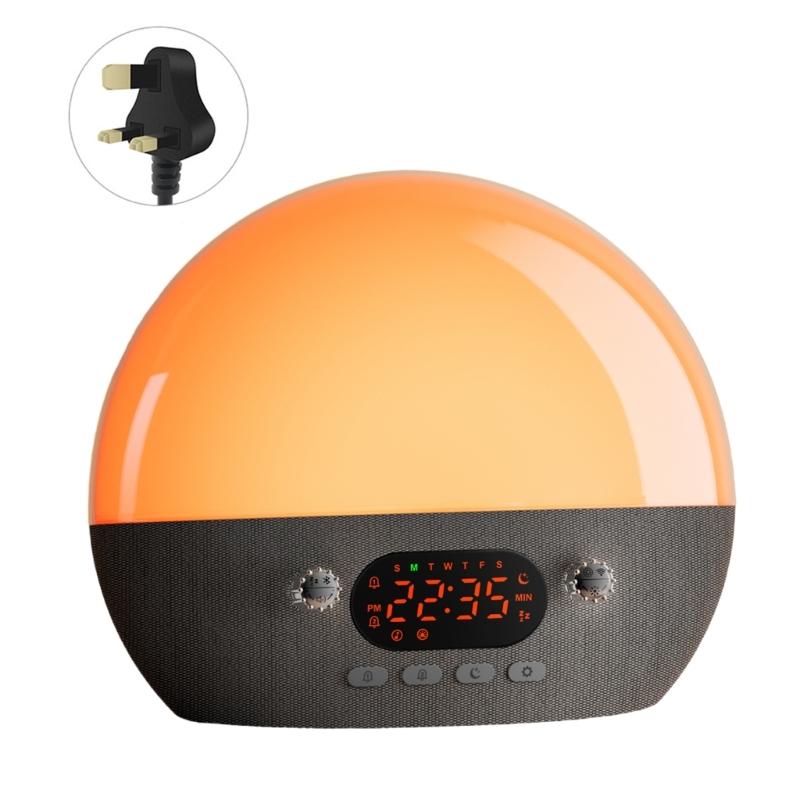 Будильник с белым шумом и световым будильником с 11 успокаивающими звуками и приложениями-ночниками, управляемыми для индивидуального утреннего сна