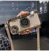 Креативный роскошный 3D ретро чехол для телефона с камерой для iPhone 14 13 12 11 Pro Max 14plus милый мягкий чехол для телефона из ТПУ со шнурком на заднюю крышку