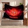Mainz 05 Personalized Fleece Blanket With Football Logo, Custom Name Text Soft Warm Home Throw Blanket