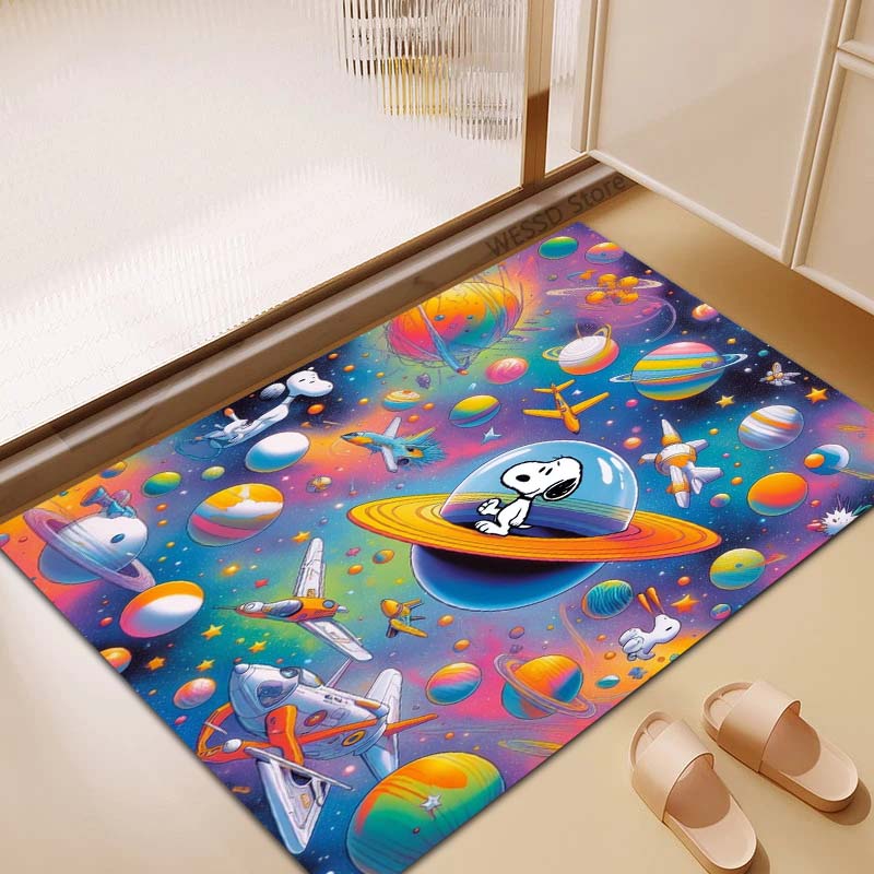 3D Snoopy anti-slip rug, suitable for living rooms, bedrooms, game rooms, sofas, home décor, doormats