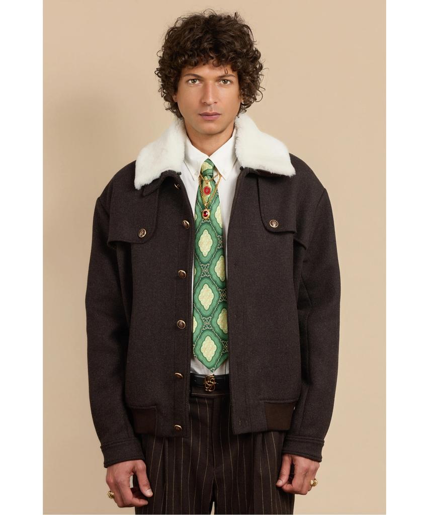 Drole De Monsieur Le Blouson Laine D0Jaw25114Brx