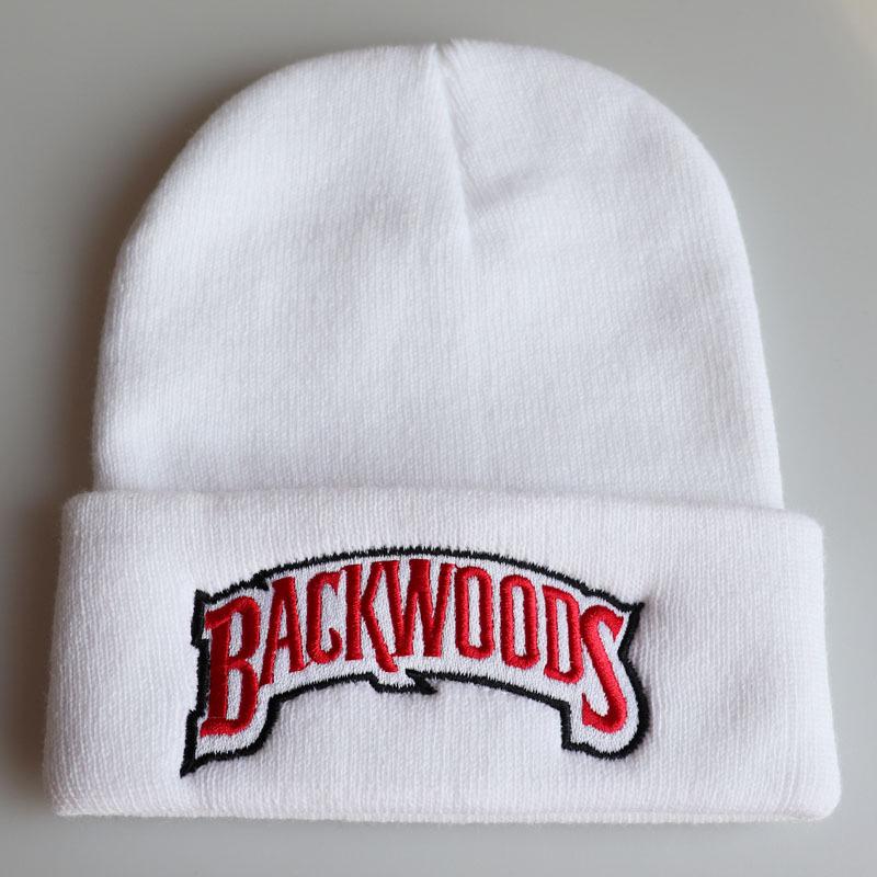 Autumn and winter letters for men and women BACKWOODS Warm knitted hat with embroidery for students, pullover hat
