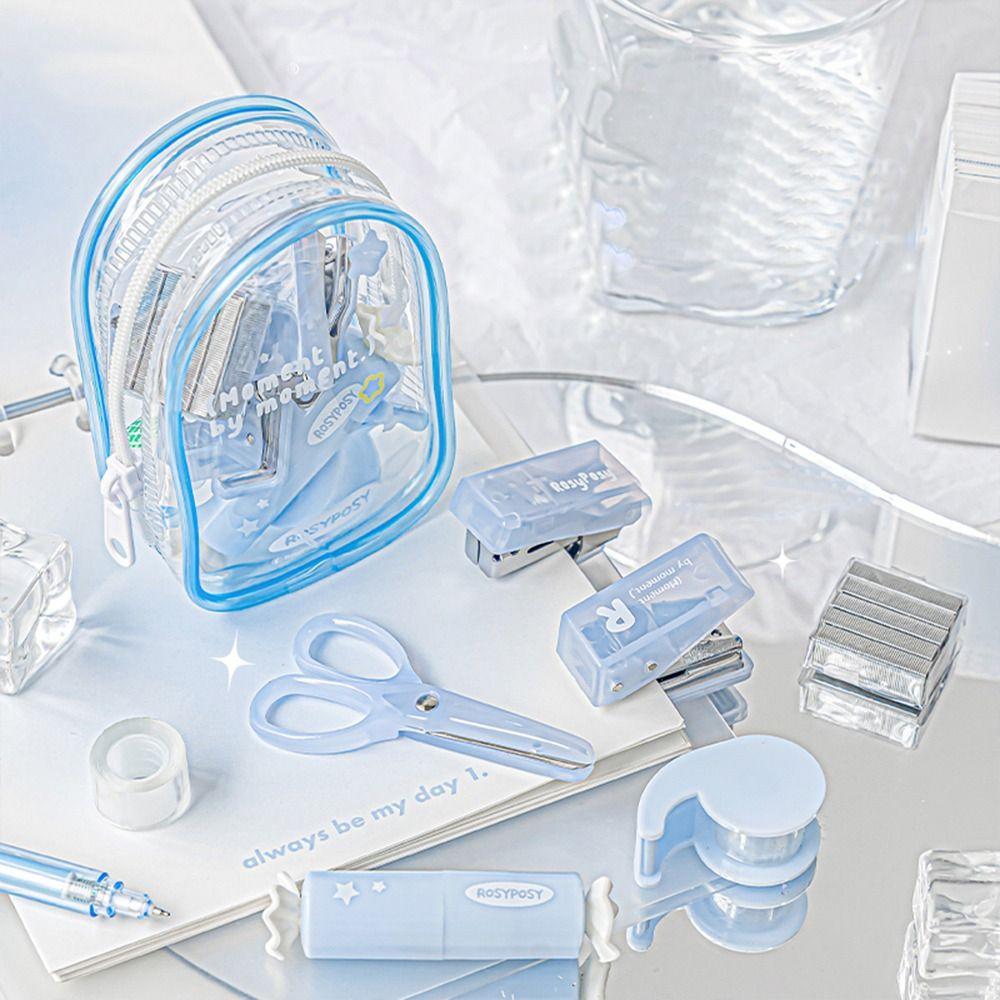 Portable Scrapbook Tools Set INS Punch Machine Kit Mini Punch Stapler Kit Binding Tool