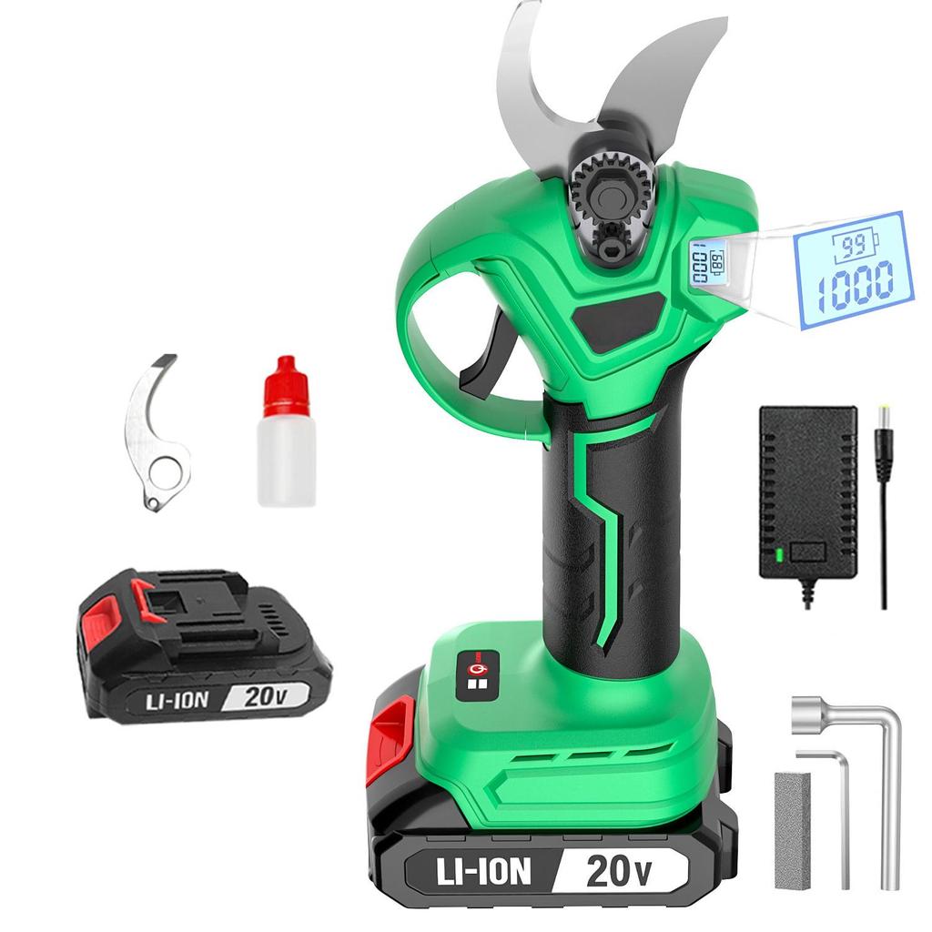 20V Brushless Cordless Electric Pruner Scissors Wood Cutting Garden Tool Pruning Shears Secateurs