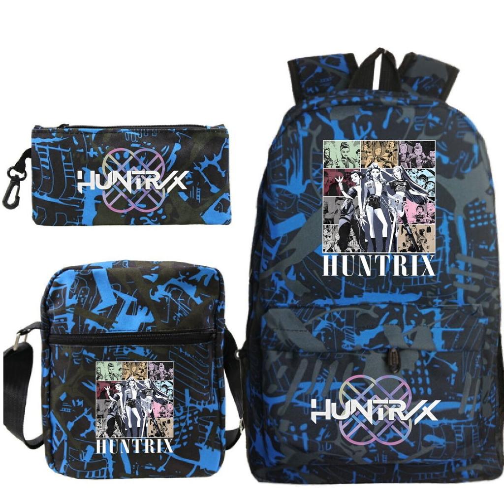 Animation Cartoon Printing Student Schoolbag Large Capacity Leisure Backpack Children'S Pencil Bag Shoulder Bag Set