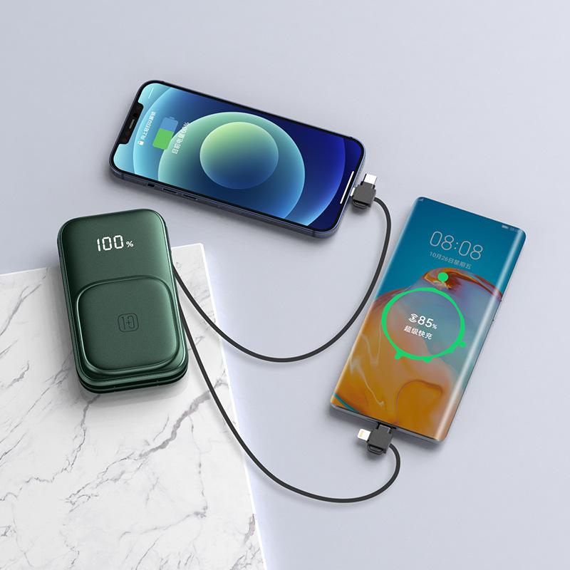 20000 мАч 15 Вт Магнитное беспроводное зарядное устройство Power Bank 22,5 Вт Быстрая зарядка Powerbank Портативный внешний аккумулятор для iPhone 16 15 pro max с кабелем