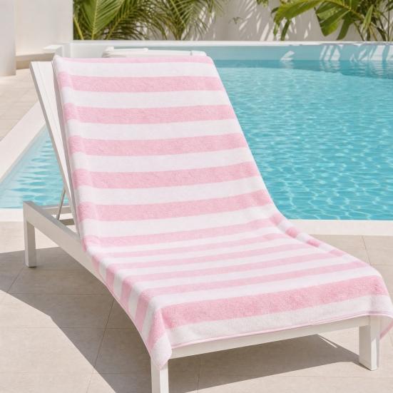 Striped Microfiber Bath Towel, Ultra Absorbent Quick Dry Towel, Lightweight Plush Towel for Beach Pool Travel And Daily Use