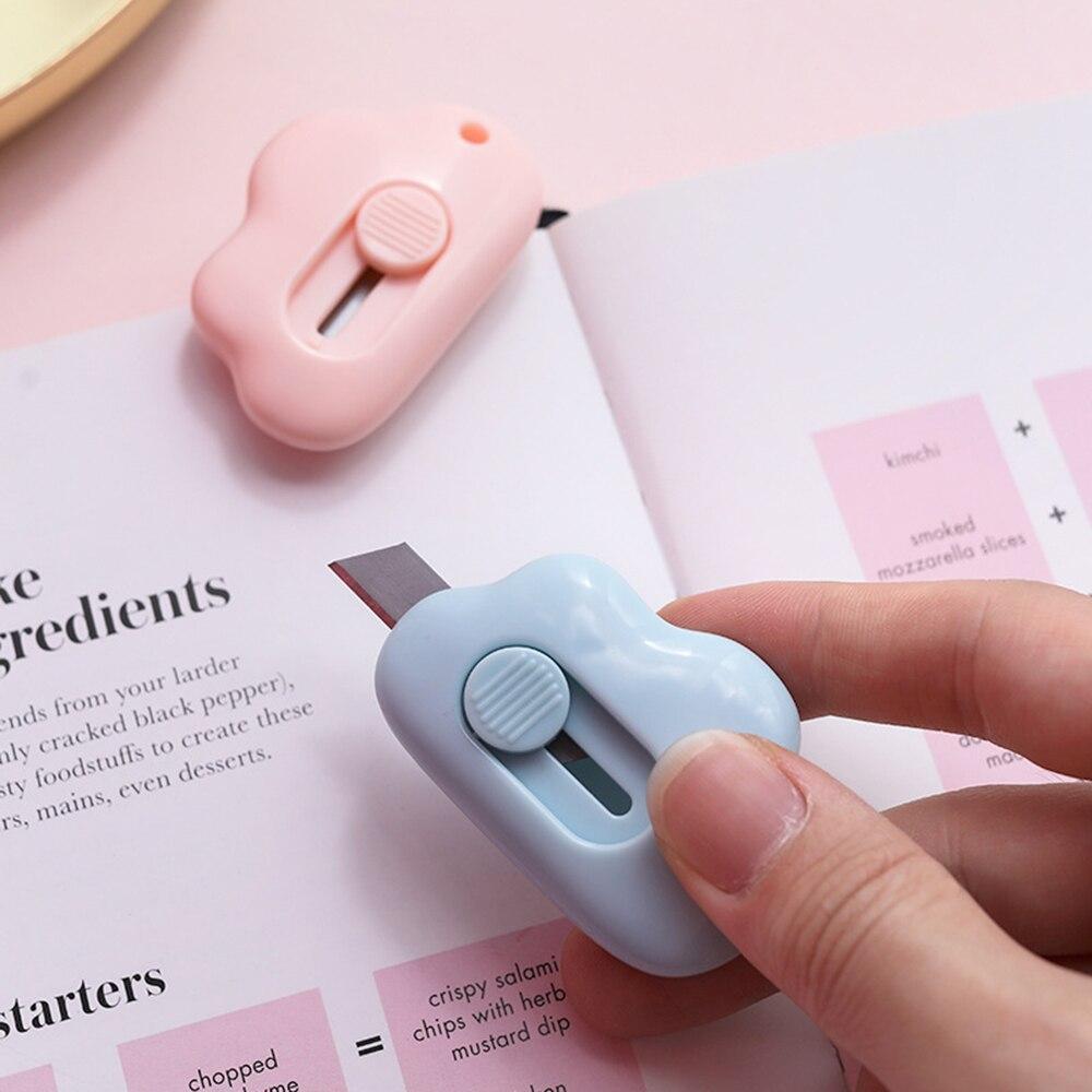 Cute Rabbit Cloud Portable Utility Knife Paper Cutter Cutting Paper Razor Blade Office Stationery Cutting Supplies