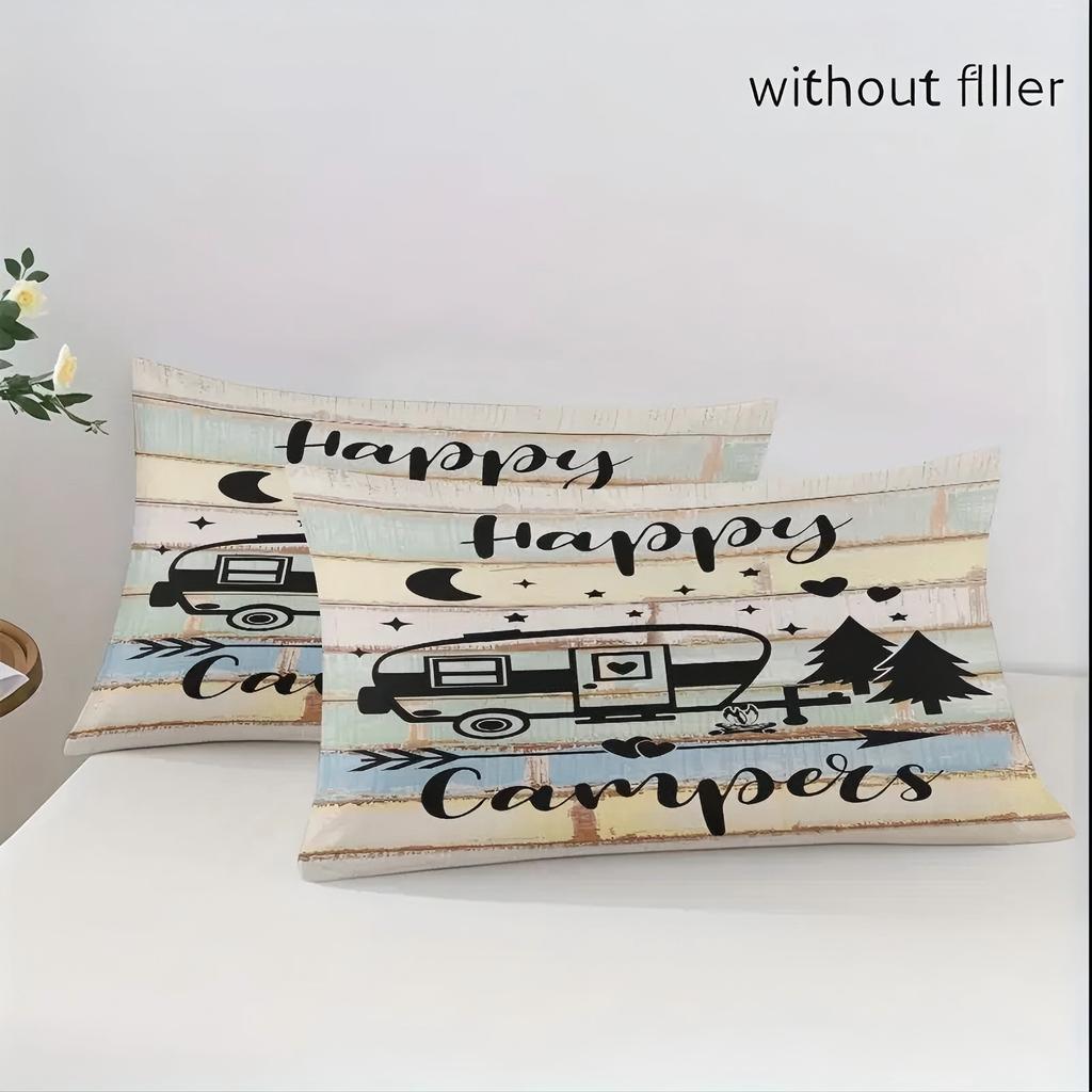 Digital Printing Outdoor Camping Theme Pattern Bedding Cover Pillowcase Luxury Home Textiles Cartoon Car Camp Duvet Cover Sets