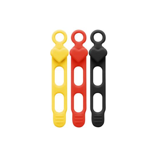 3/5/7/12/18/24Pcs Silicone Cable Tie Earphone Phone Charger Computer Power Cord Bundling Strap Reusable Elastic Wire Management Organizer Wrap