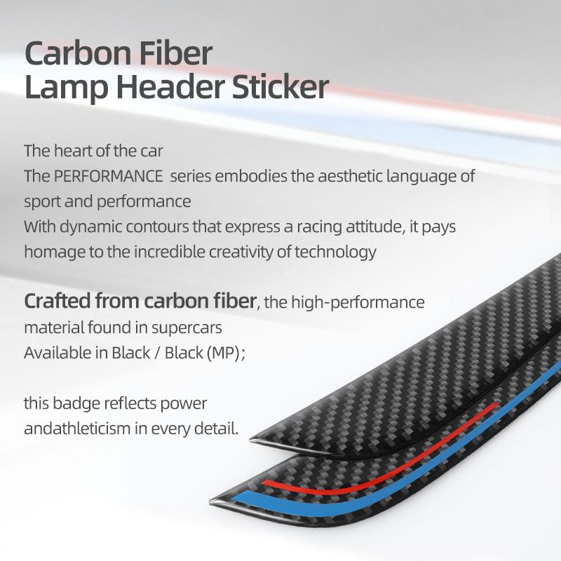 For BMW X3 G01 G08 -2024 X4 G02 Carbon Fiber Headlights Eyebrow Eyelids Sticker Strip Performance Decoration Car Accessories
