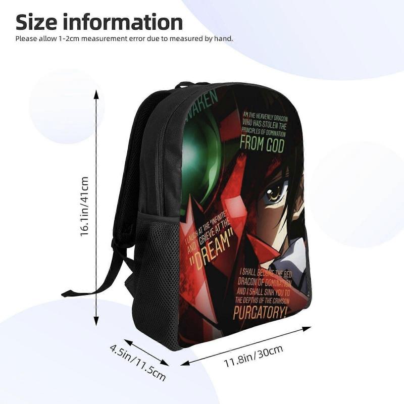 hyoudou issei Anime Backpack Cartoon Travel Bags 3D Printed Casual Daypacks-SYS395