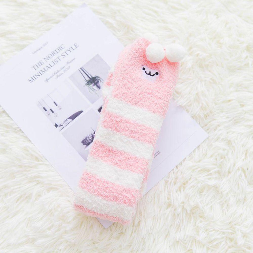 Bear Autumn Winter Women's Fashion Stockings Floor Socks Coral Fleece Socks Sleep Sock