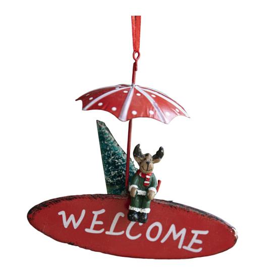 Подвеска на елку со шнурком, легко установить, расписанная вручную фигурка