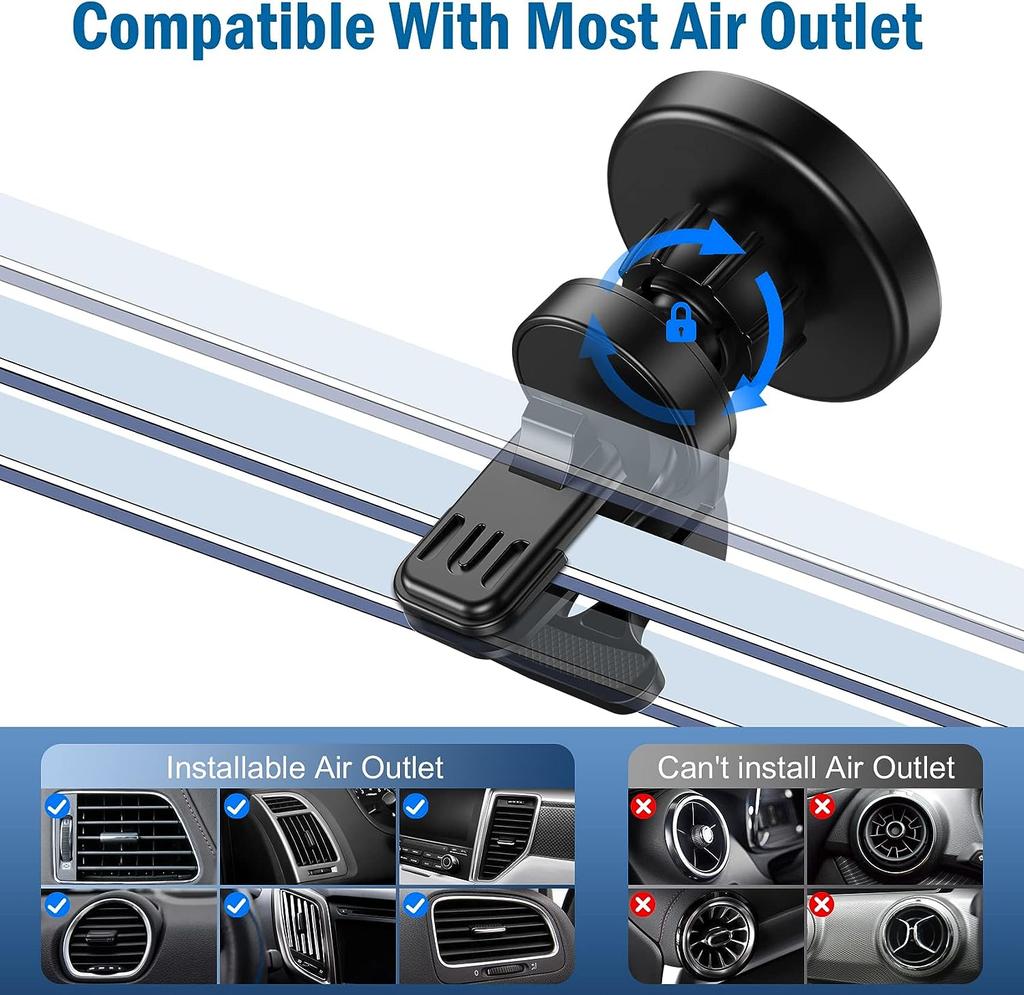 30 Вт Магнитное Беспроводное Автомобильное Зарядное Устройство Держатель Быстрая Зарядка Вентиляционное Отверстие Магнит Автомобильный Держатель Телефона Стойка для iPhone 15 14 13 Pro Max Mini