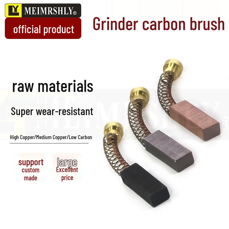 Copper Graphite Carbon Brush Set for Surface Grinder J164-10*14*50mm-3 with 3-Hole Brush Holder