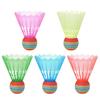 6Pcs Plastic Badminton Ball Sports Badminton Trainer Durable Colorful Badminton Shuttlecocks