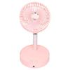 Мини-вентилятор Shake Head, портативный складной телескопический электрический вентилятор для домашнего офиса, на открытом воздухе, розовый