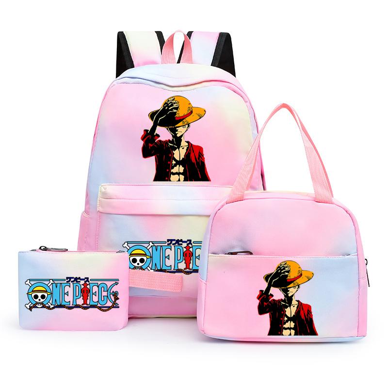 3 шт./компл. аниме цельный рюкзак с ланч-боксом пенал для школьников рюкзак для мальчиков и девочек мужчин и женщин дорожная сумка Mochila Rucksak