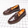 Fashion Luxry Men Loafers Shoes Slip On Moccasins Man Party Dress Shoes Wedding Flats Formal Tassel Casual Green Shoes Big Size 47 48