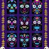 New Halloween Fluorescent Funny Death Skull Face Tattoo Stickers for Masquerade Neon Tattoo Decals