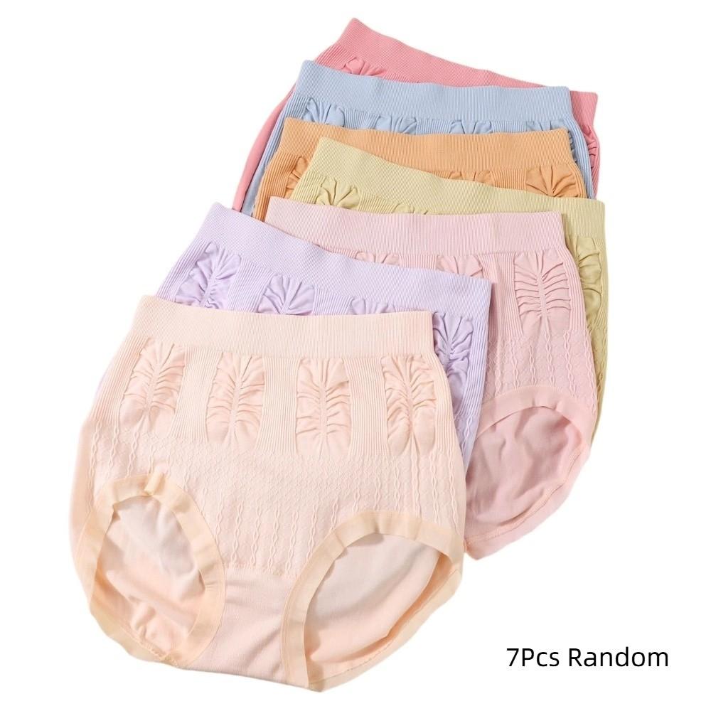 7Pcs Female Lingerie Women Panties Set Underwear Bow Underpants Ruffles Briefs Daily Sports