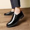 Fashion Spring New Versatile Black Men's Loafers Fashionable Men's Business Dress Shoes Lightweight Low Top Shoes Commuting Daily Shoes
