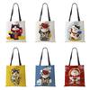 Cat Cartoon Shoulder Bag 2022 Japanese Shopping Reusable Canvas Tote Bag Women High Capacity Simple Casual Folding Handbag CLE